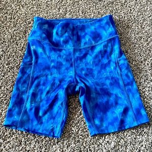 Blue Tie die Biker Shorts